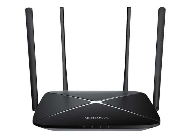 Router wireless TP Link MERCUSYS AC12G, Dual-Band, 4 Antene Externe Negru