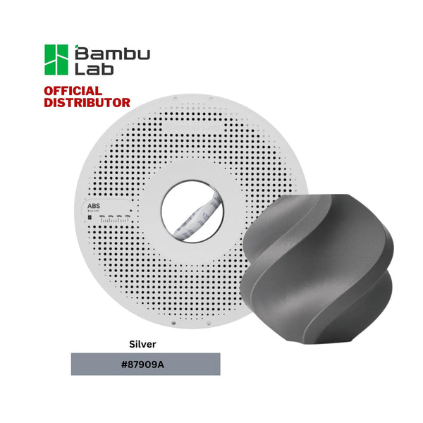 Bambu Lab ABS Silver pe High Temperature Reusable Spool