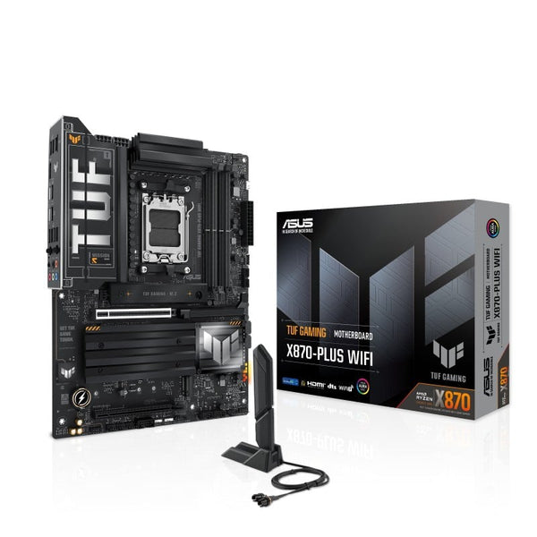 Placă de bază ASUS TUF GAMING X870-PLUS WIFI – Socket AM5, DDR5, PCIe 5.0, Wi-Fi 7, format ATX
