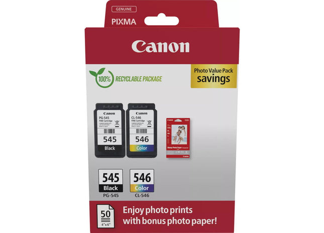 Canon pachet cartuse cearneala PG-545/CL-546 PHOTO VALUE PACK