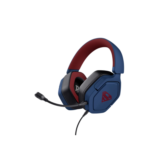 Trust GXT492SM Carus – casti gaming cu fir, sunet stereo, microfon inclus, albastru