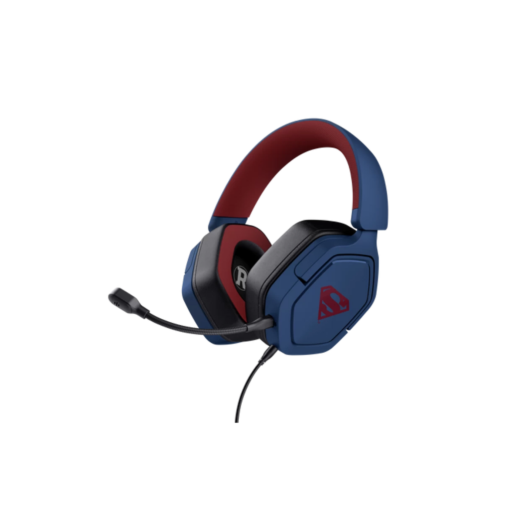 Trust GXT492SM Carus – casti gaming cu fir, sunet stereo, microfon inclus, albastru