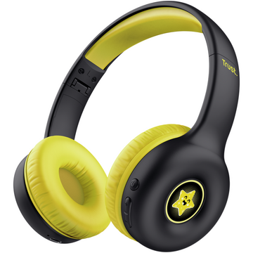 Trust Nouna WS Kids – casti wireless pentru copii, sunet limitat 92 dB, roz