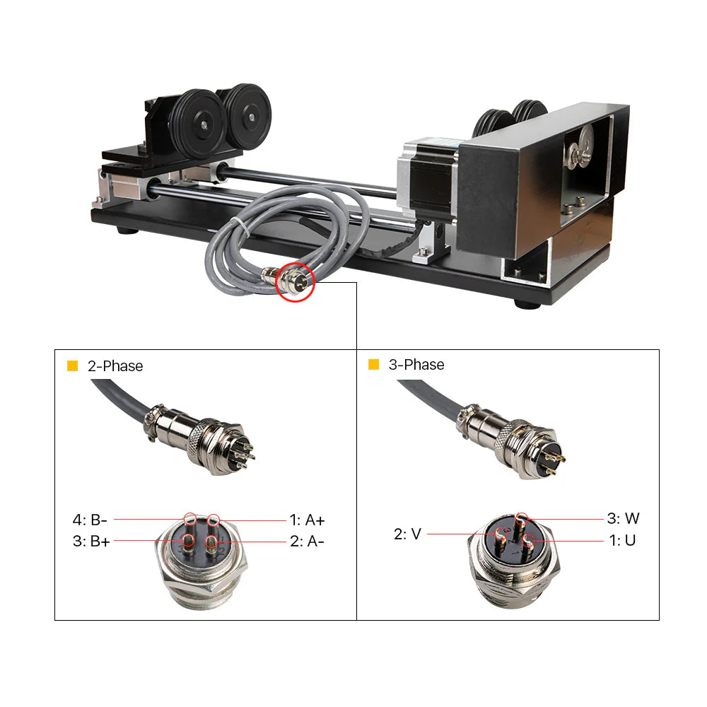 Cloudray Rotary Roller for CO2 Laser Rotary Attachment