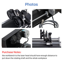 Cloudray Rotary Roller for CO2 Laser Rotary Attachment