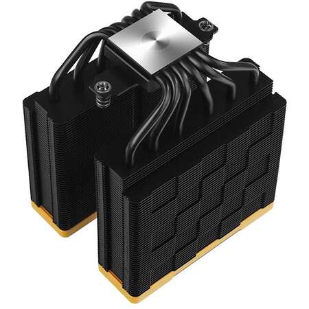 Ventilator cooler procesor 120mm, palete galbene, performanță ridicată