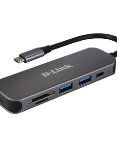 Docking station D-LINK DUB-2325, USB Type-C, Gri, 2 ani Garantie

