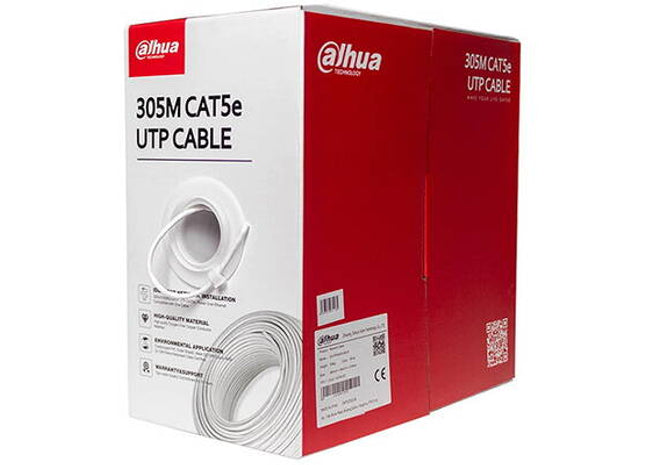 Cablu UTP Cat6 – 305 m, cu conductor din cupru pur și manta PVC ignifuga