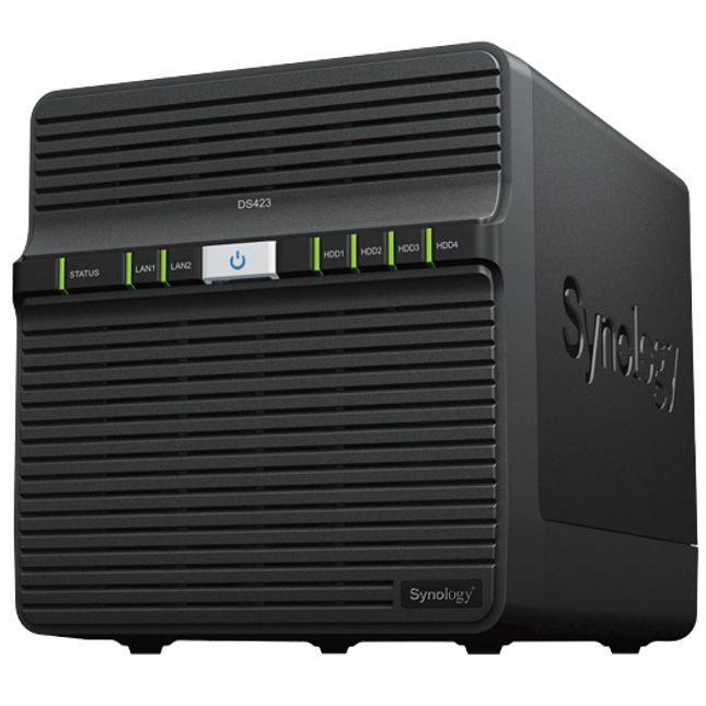 Synology DS423 NAS & servere de stocare a datelor, Ethernet LAN, Negru,