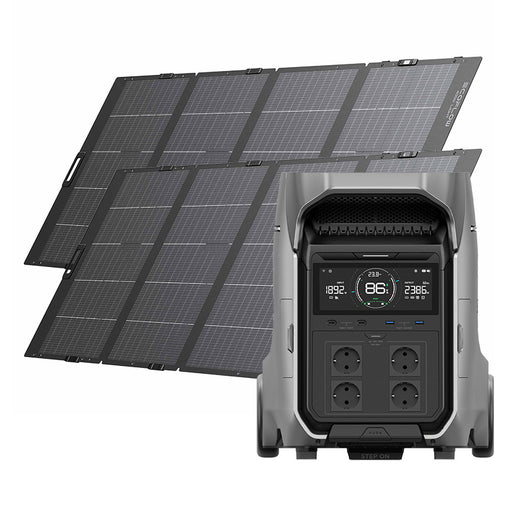 Set EcoFlow DELTA Pro 3 cu două panouri solare de 400 W