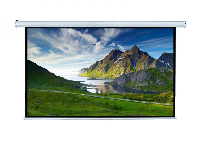Ecran proiecție electric 200x113 cm Blackmount 16:9 perete tavan