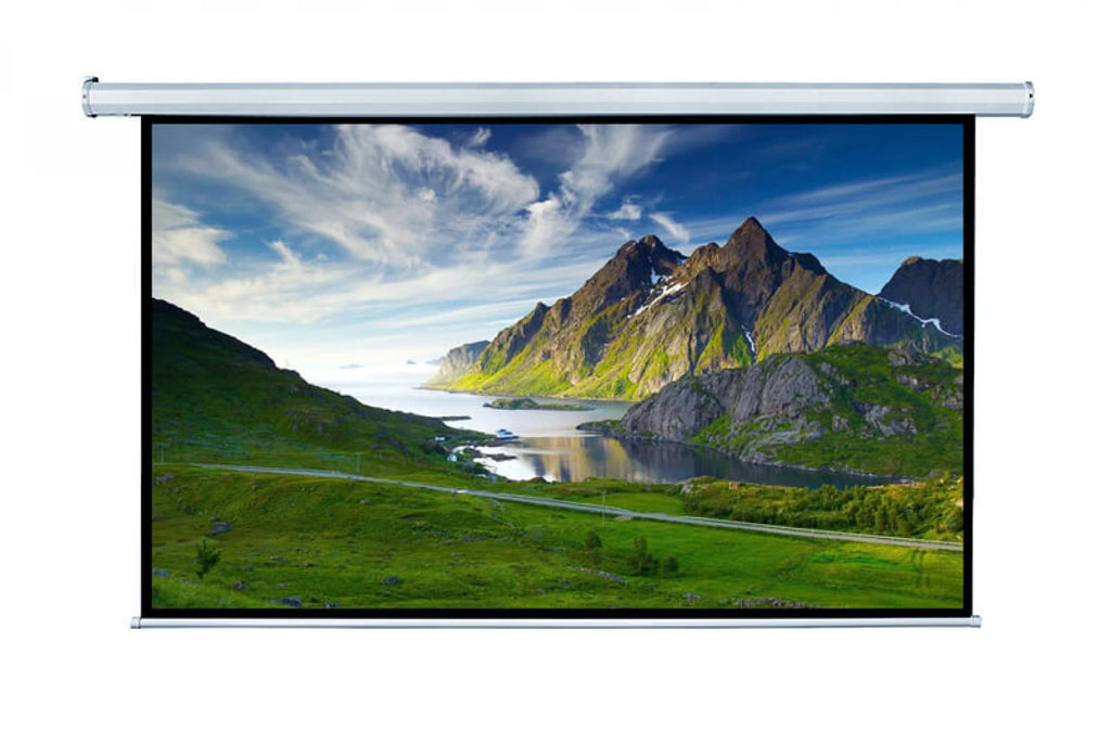 Ecran proiecție electric 200x113 cm Blackmount 16:9 perete tavan