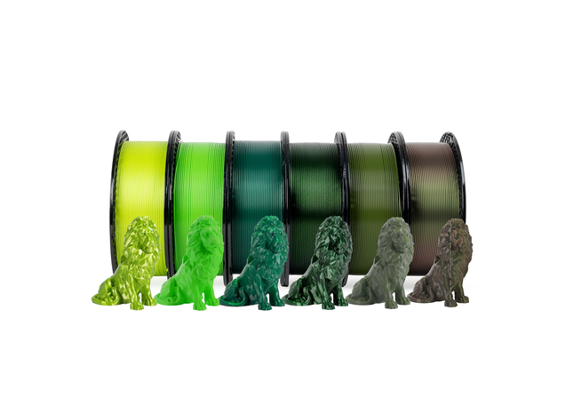 Prusament PLA NFC Bundle Greenscale Prusa cu 6 role verzi
