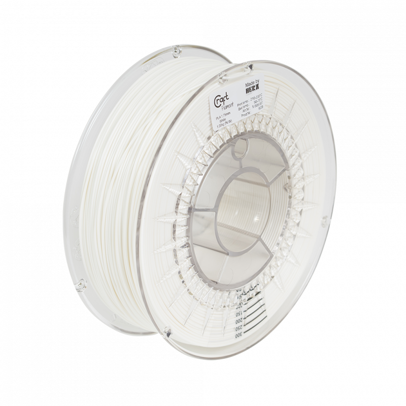 filament Craftbot 3D Print White 1KG bobina filament alb