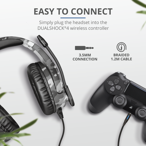 Trust GXT 488 Forze – casti gaming cu fir pentru PS4 si PS5, sunet stereo, microfon integrat, gri