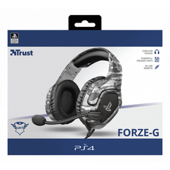 Trust GXT 488 Forze – casti gaming cu fir pentru PS4 si PS5, sunet stereo, microfon integrat, gri