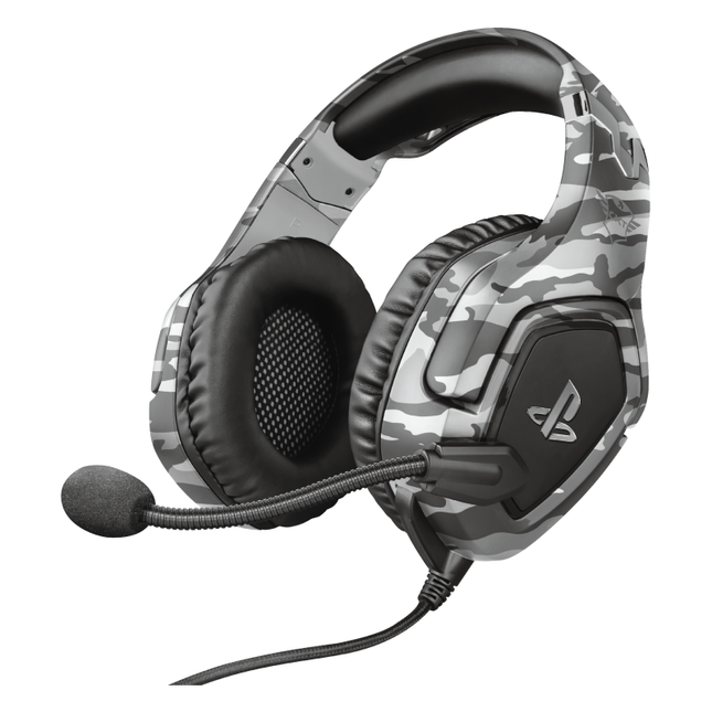 Trust GXT 488 Forze – casti gaming cu fir pentru PS4 si PS5, sunet stereo, microfon integrat, gri