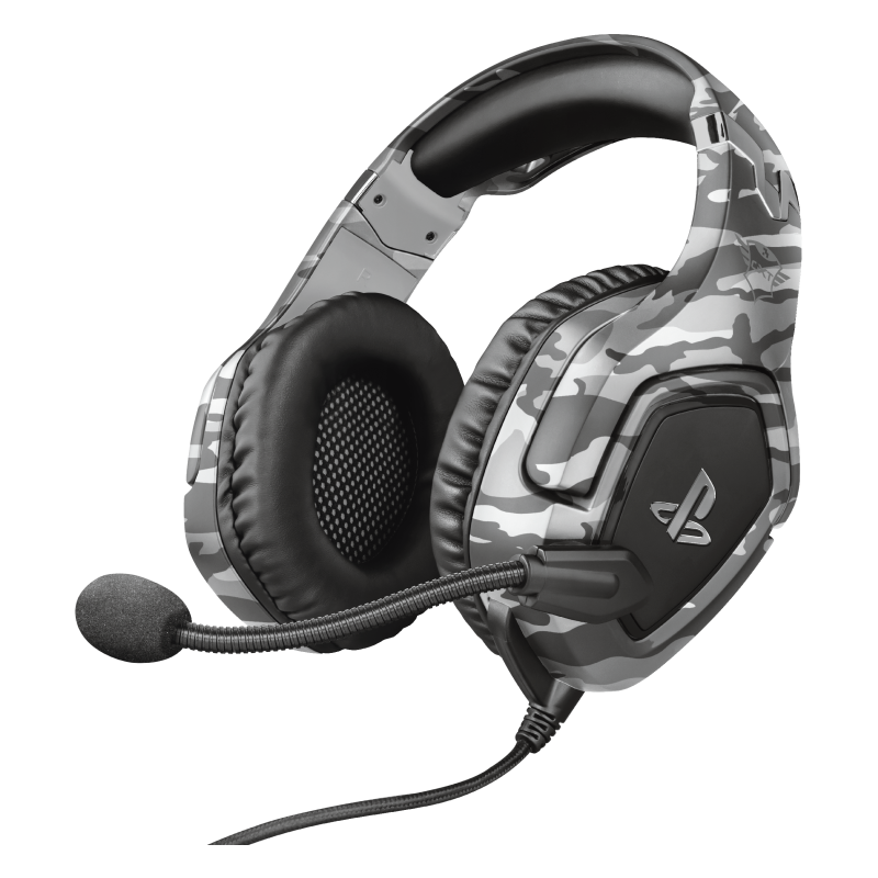 Trust GXT 488 Forze – casti gaming cu fir pentru PS4 si PS5, sunet stereo, microfon integrat, gri