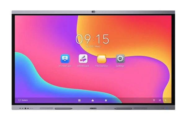 Tabla interactiva 75 inch Horizon A3C 4K vedere frontala