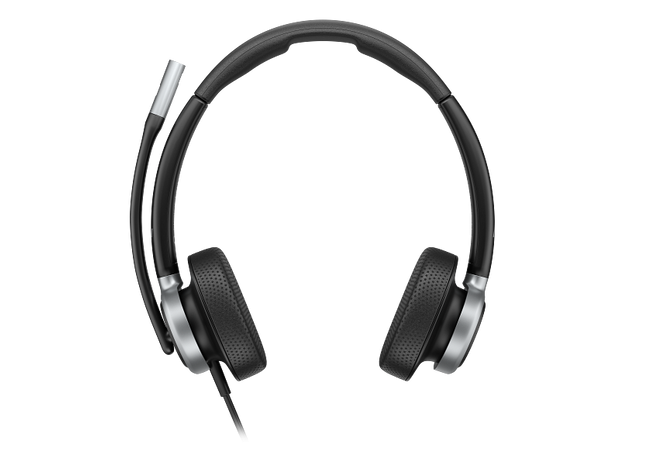 HP Poly Mission 625 căști USB stereo cu fir vedere frontală