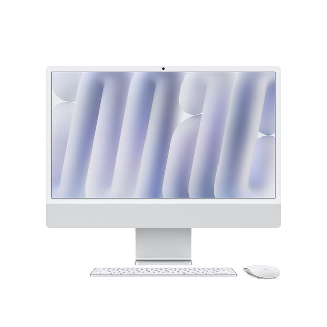 Sistem PC All in One APPLE iMac (2024), Apple M4, 24" Retina 4.5K, Nano-texture glass, 16GB, SSD 256GB, 10-core GPU, macOS Sequoia, Silver, Tastatura layout RO