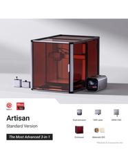 Imprimanta 3D Snapmaker Artisan 3DP – sistem IDEX cu doua capete de printare, volum mare 400×400×400mm, conectivitate Wi-Fi si USB