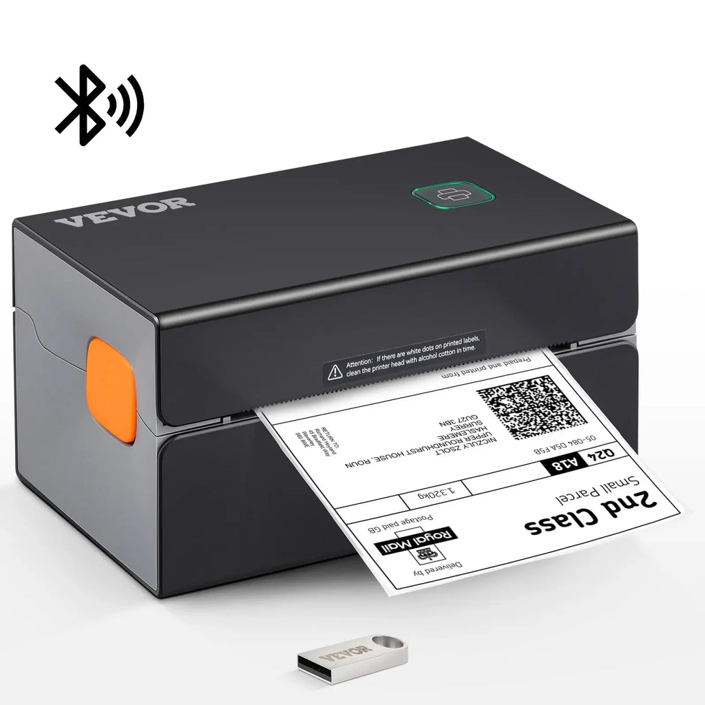 Imprimantă termică de etichete VEVOR cu Bluetooth și USB