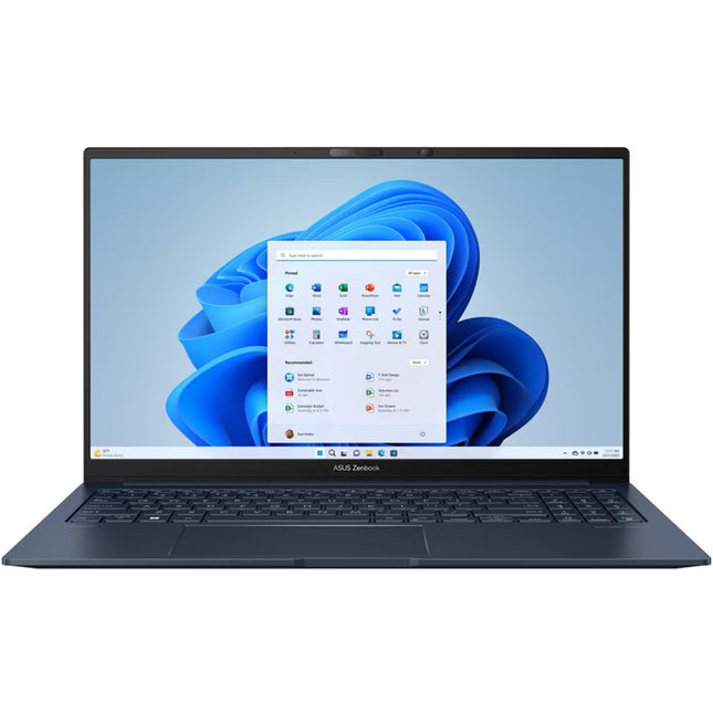 Laptop ASUS Zenbook 15 OLED UM3504DA-MA176X, AMD Ryzen 7 7735U pana 4.75GHz, 15.6" 2.8K, 16GB, SSD 1TB, AMD Radeon 680M, Windows 11 Pro, Albastru