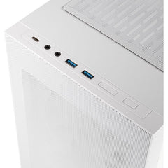 Carcasă LIAN LI LANCOOL 205 Mesh C White – Mid Tower, panou din sticlă securizată, mesh frontal, 3 ventilatoare preinstalate