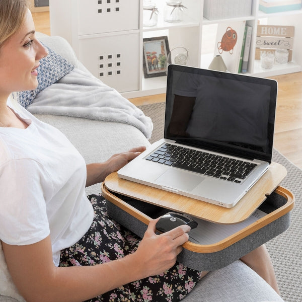 MASĂ PORTABILĂ PENTRU LAPTOP CU SPAȚIU DE DEPOZITARE LARAGE INNOVAGOODS