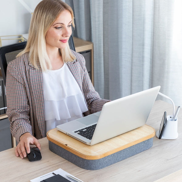 MASĂ PORTABILĂ PENTRU LAPTOP CU SPAȚIU DE DEPOZITARE LARAGE INNOVAGOODS
