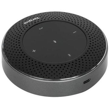 Targus Speakerphone – sistem de conferință portabil cu microfon omnidirecțional și difuzor integrat, Bluetooth 5.0 și USB-C, autonomie 22h, anulare zgomot și ecou