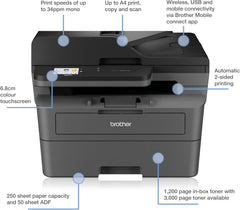 multifunctional Brother DCP-L2660DW utilizat in birou