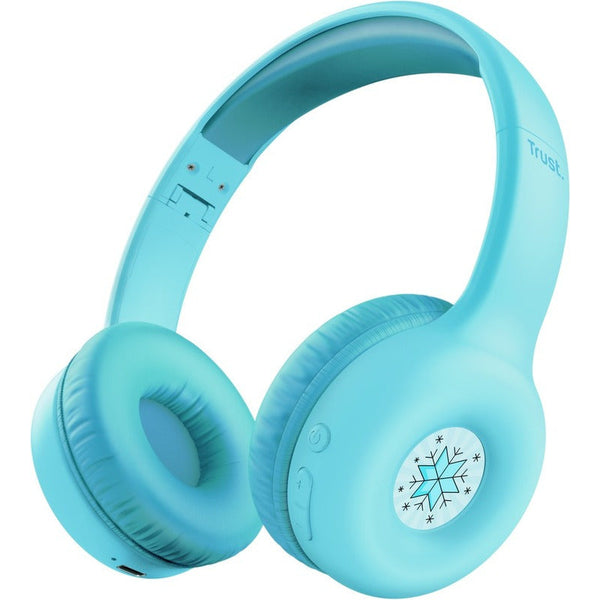 Trust Nouna WS Kids – casti wireless pentru copii, sunet limitat 92 dB, roz