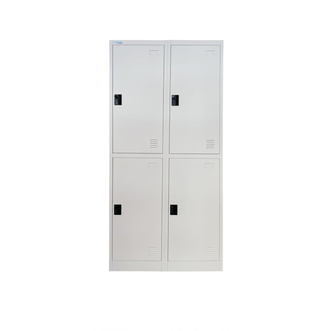 DULAP COMUN 4 ELEVI U-GROW SCH-CBNT-4LKR Dimensiune produs : 900mm (L) x 450mm (A) x 1850 mm (H), Material: tabla de 0,5mm, acoperire cu pulbere ECO, incuietoare cu cifru si cheie.