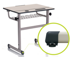 Masa individuala elev K16 – structura metalica, blat MDF 20mm, inaltime reglabila, sertar metalic