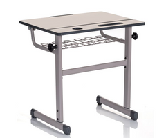 Masa individuala elev K16 – structura metalica, blat MDF 20mm, inaltime reglabila, sertar metalic