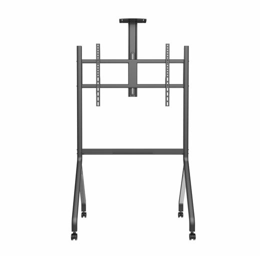 Stand TV mobil Serioux TV213CA, dimensiuni: 1050x755x2320mm, compatibilitate Max Vesa: 900x600mm, compatibilitate TV: 55"-100", greutate maximă suportata: 120 kg, baza cu 4 roti, raft multifunctional, gri