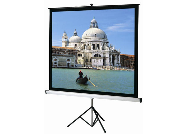 Sopar Junior Tripod Projection Screen, manual, floor standing, 125cm x 125cm, 1:1 format, black