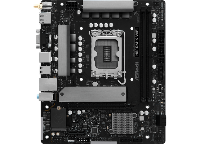 placa de baza ASRock H810M-X WiFi vedere frontala