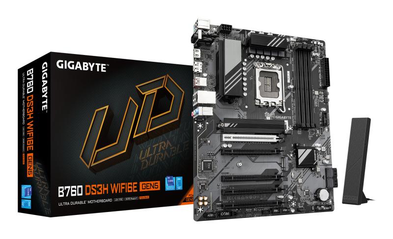 placa de baza Gigabyte B760 DS3H WIFI6E GEN5 porturi si conectivitate