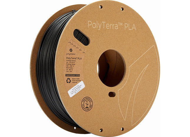Filament PLA Polymaker PolyTerra Charcoal Black 1.75 mm 1000 g