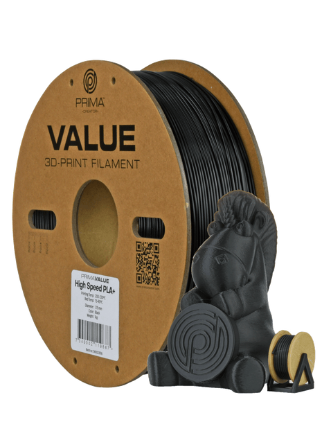 Filament PrimaCreator PrimaValue PLA+ High Speed Black