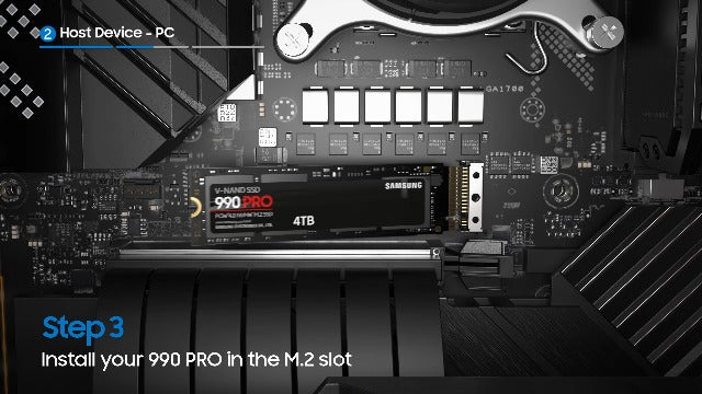 SSD Samsung 990 PRO 4TB PCIe 4.0 NVMe M.2 Heatsink MZ-V9P4T0GW