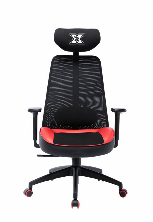 scaun gaming Serioux Kyrian rosu in setup gaming modern