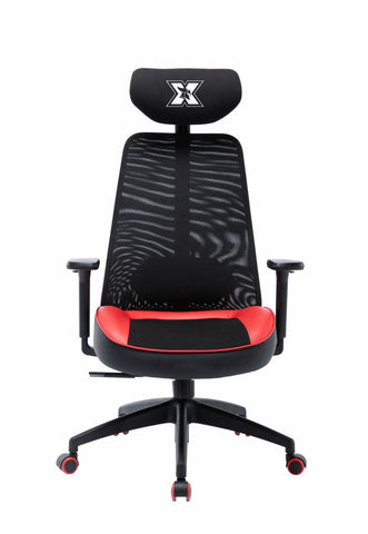 scaun gaming Serioux Kyrian rosu in setup gaming modern