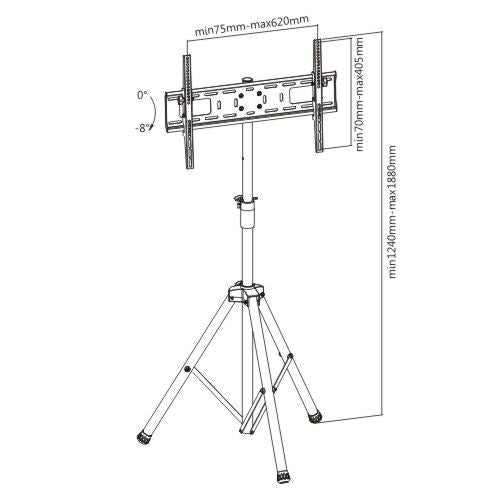 Stand TV BlackMount FS08-46T cu design tip trepied