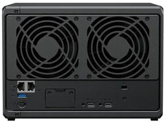 Vedere spate Synology DiskStation DS1525+ cu porturi LAN și USB