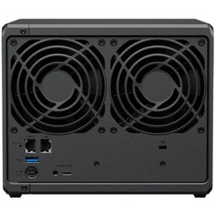 Vedere spate Synology DS925+ cu porturi LAN și USB