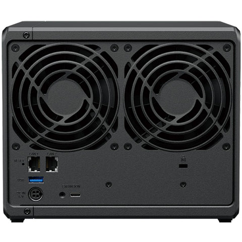 Vedere spate Synology DS925+ cu porturi LAN și USB